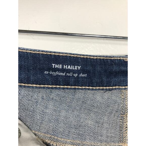 AG Women's 27 Hailey Ex-Boyfriend Roll-Up Jean Denim Shorts Distressed Everyday - Picture 5 of 9